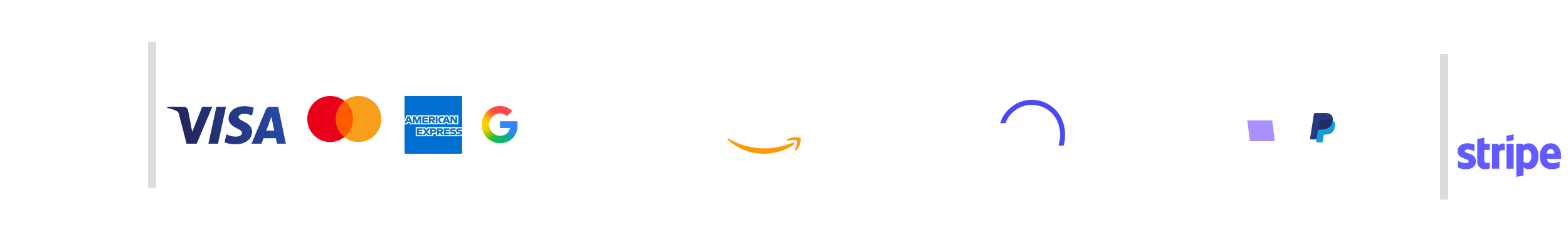Accepted payment methods